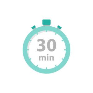 Timer showing 30 minutesrequired for the EndoSure test